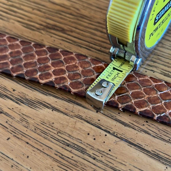 Salena’sCollection 🍁brownSnake leather&natural Hessonite garnet stones buckle🔥 - Picture 4 of 5